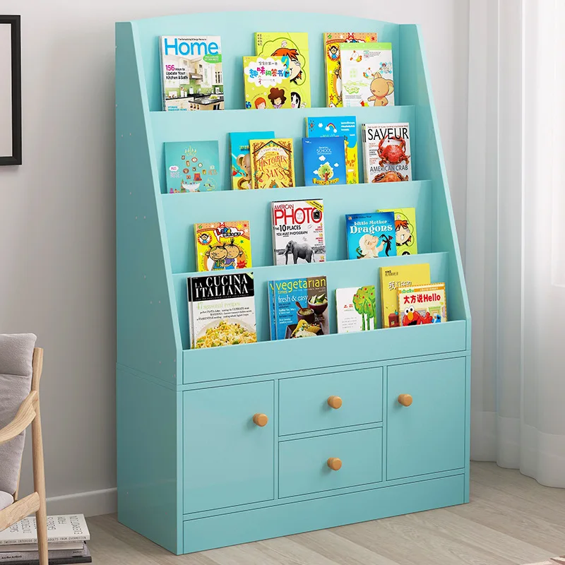 

Четырехуровневый деревянный книжный шкаф, детская полка для книг, стеллаж для хранения, книжная полка, аккуратный Органайзер