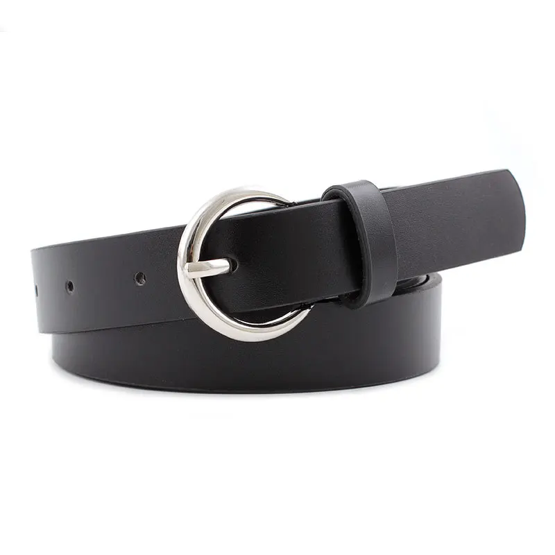 

Pu Fashion Metal Buckle Wild Belt For Women Waist Female Jeans Trouser Decorative Waistband Strap Designer