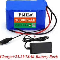 100 new 24v 18ah 6s3p 18650 battery lithium battery 25 2v 18000mah electric bicycle moped electricli ion battery packcharger