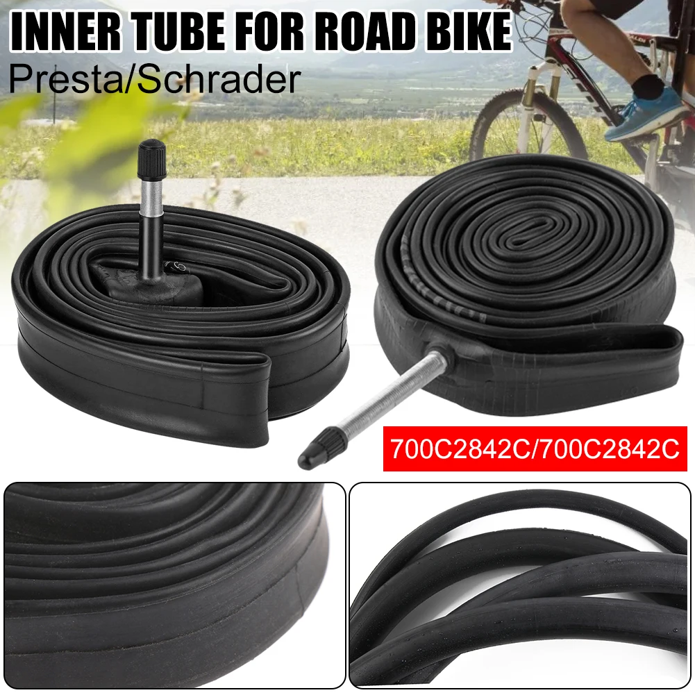

700x20/28c 700x28/42c Bicycle Inner Tube Replacement 48 Presta Schrader Valve Self Sealing Butyl Rubber Bicycle Tube Tire Part