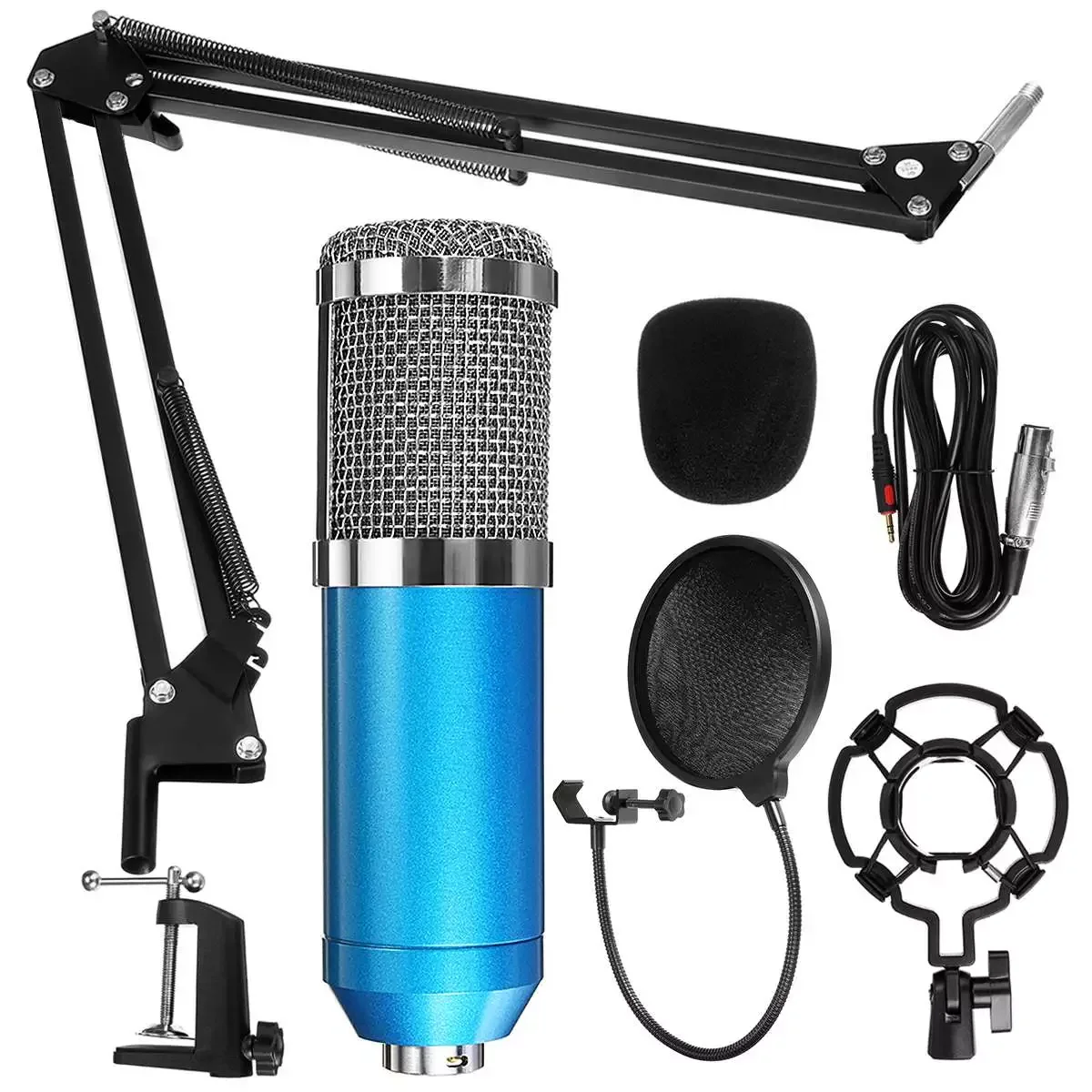 

Professional Anchor Microphone Condenser Microphone Full Set Bundle Mikrofon Computer Streaming Podcasting Vocal Record
