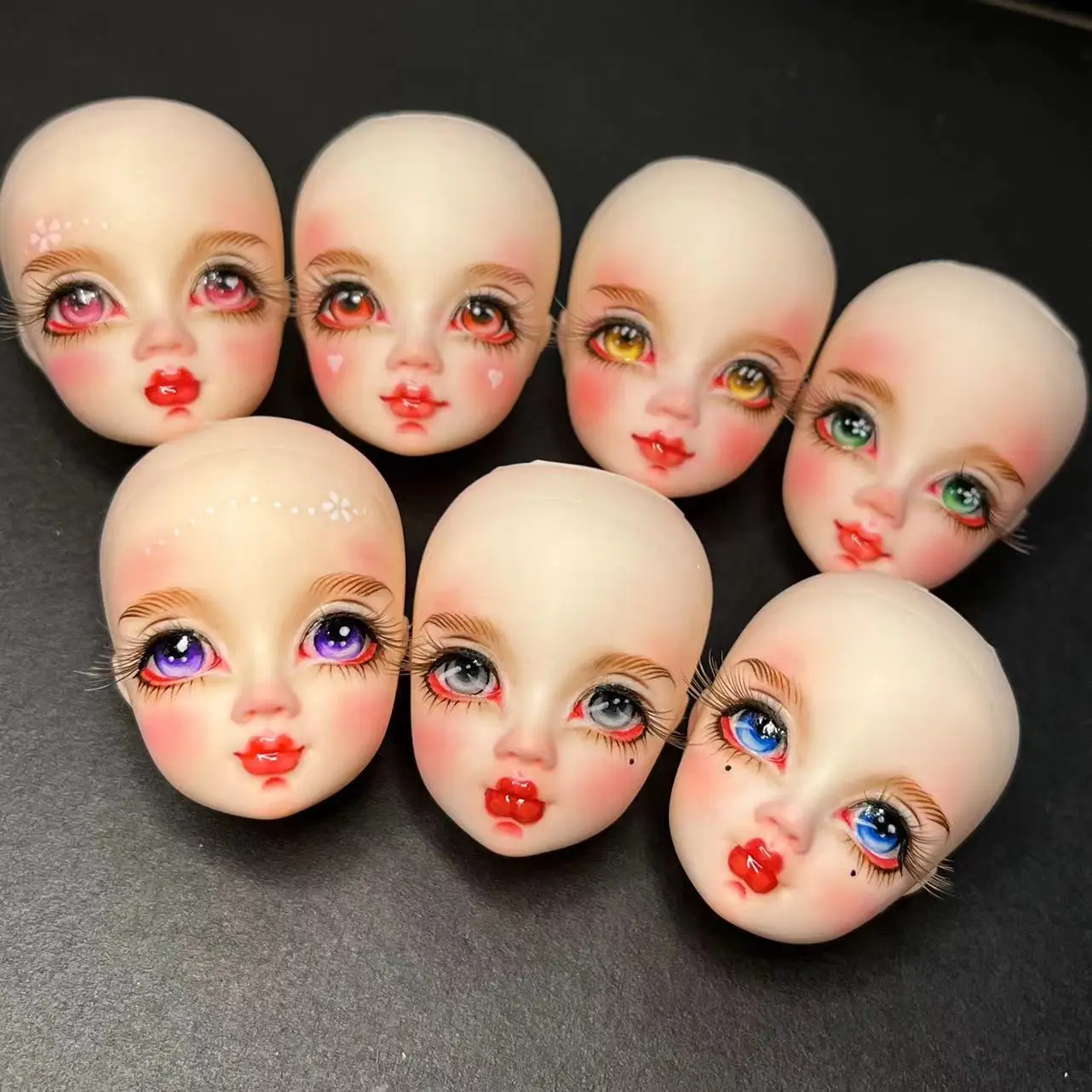 

Новинка 1/6, Кукольная голова, сделай сам, макияж, кукла, готовая голова малыша с 3D открытыми глазами, красочные аксессуары для кукол, специаль...