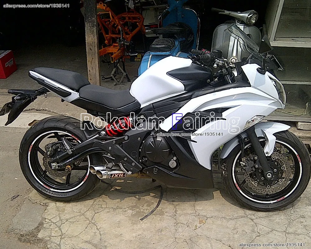 

Для Kawasaki Ninja ER-6F 2012 2013 2014 2015 2016 ER6F 12 16 ER 6F 650R белый черный обтекатель для мотоцикла (литьё под давлением)