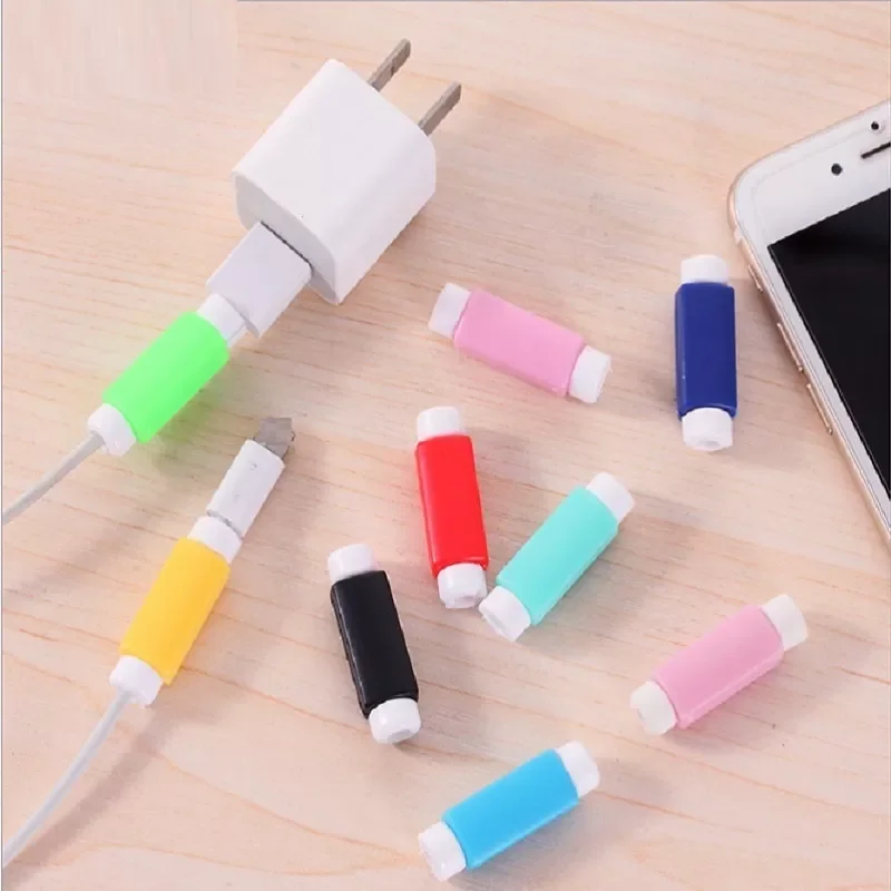 

Protector Data Line Colors Cord Protector Protective Case Long Size Cable Winder Cover For iPhone USB Charging Cable