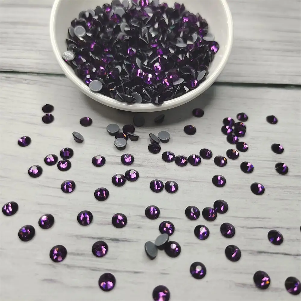 

Free Shipping Sizes ss3 - ss30 Super Shiny Heat Repair Flat Back Crystal Glass Rhinestones For Nail Decoration