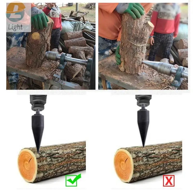 

1Pc 32mm HSS Firewood Splitter Drill Bit Round/Hex/Triangle Shank Wood Split Cone Drill Bit Woodworking Tools