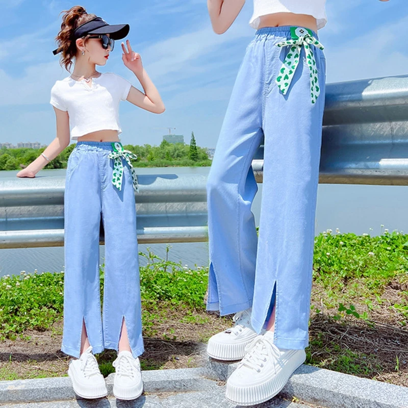 

Новые весенние джинсы-бойфренды с принтом для девочек, уличная одежда с высокой талией, винтажные Мешковатые повседневные джинсы для подростков, штаны оверсайз, джинсовые брюки