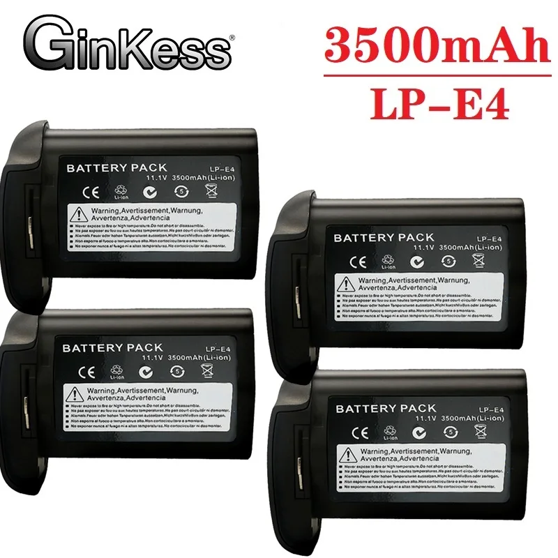 

Ginkess 3500mAh LP-E4 LP E4 LPE4 kamera akumulator do aparatów Canon EOS-1D Mark III 1Ds Mark III 1D mark4 lustrzanka cyfrowa