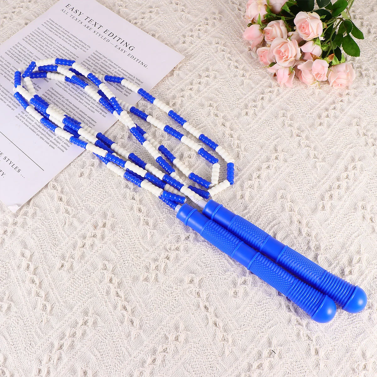 

1pc Skipping Rope Pvc Bamboo Joint Skipping Rope Sports and Exercise Supplies Workout Equipment (Blue)