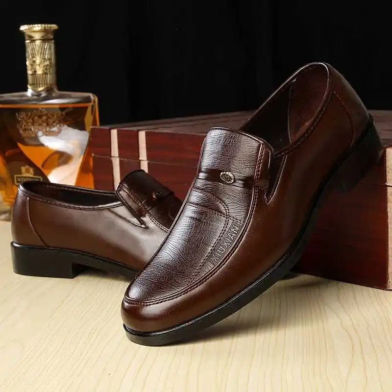 

Men Leather Formal Business Shoes Male Office Work Flat Shoes Oxford Breathable Party Wedding Anniversary Shoe 2022 new