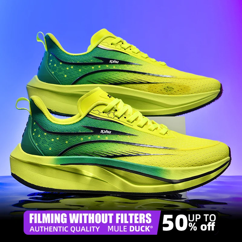 Спортивные беговые кроссовки Carbon Plate для марафона Мужские дышащие легкие женские