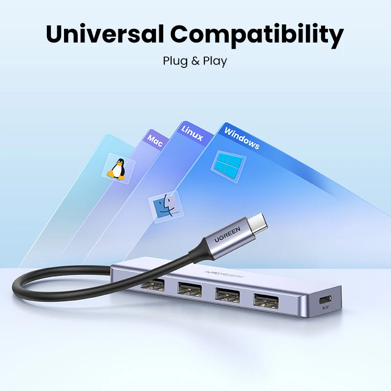 UGREEN USB C Hub 4 Ports USB Type C to USB 3.0 Hub Splitter Adapter for MacBook Pro iPad Pro Samsung Galaxy Note 10 S10 USB Hub images - 6