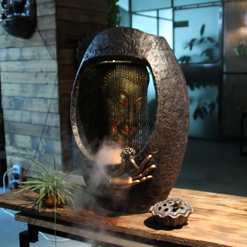 Modern Chinese Rulai Amitabha Buddha like flowing water ornament