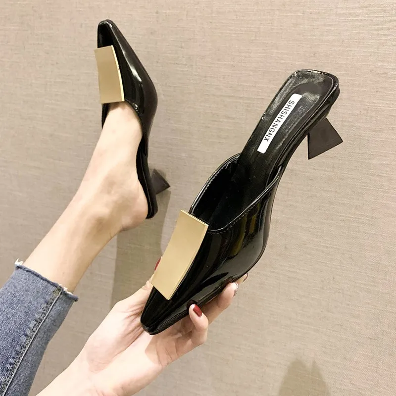 

Green HOT Summer Pointed Toe Heel High Heels Sandals Lady Pumps Slip on Shoes Sexy Women Party Shoes Wedding Slingbacks Classics