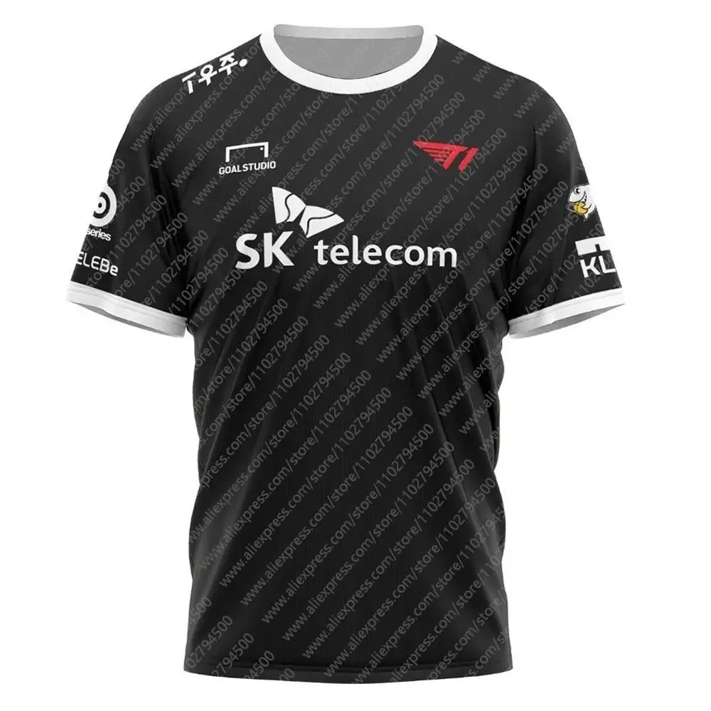

2023 SKT T1 форма для спортивной команды Faker Keria Oner Zeus Gumayusi фанаты Джерси мужские с именем на заказ летняя модная футболка с круглым вырезом