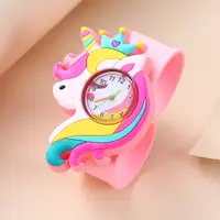 Baby Watch 3D Cartoon Kids Birthday Gift Old Girl Boy Children Study Time Toy Watch Clock Free Spare Battery 1