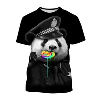 2022 mens clothingnew fashion panda 3d printing t shirt mens and womens summer casual short sleeved t shirt loose street top
