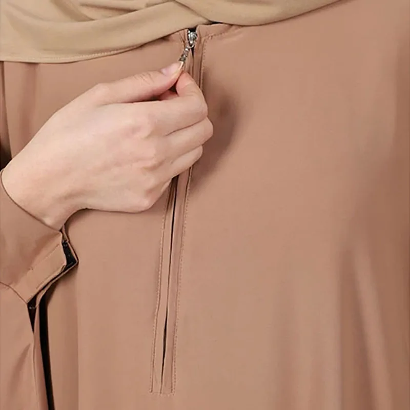 Butterfly Abaya High Quality Nida Wtih Zipper Front EID Muslim Islamic Clothing Women Plus Size Ramadan Robe Long Prayer Dress