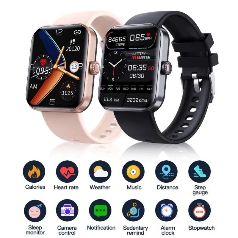 

F57L Smartwatch Magnetic Charging Smart Wristbands Body Temperature Monitoring Calorie Step Counter Men Women For Exercises