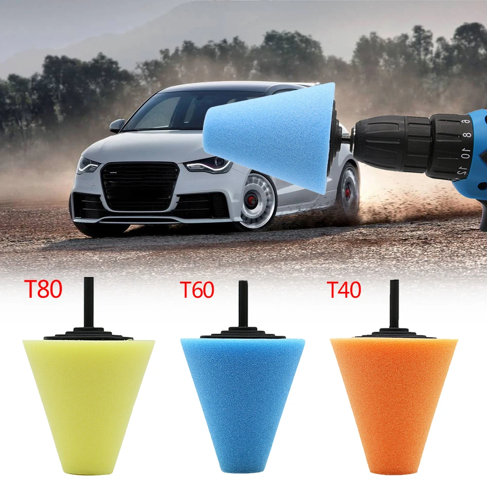 

Car Polishing Sponges Pad Cleaning Car Tyres Wheel Bosses Polishing Machine Cone-shape Wheel Hubs Polisher Disk Auto Maintain