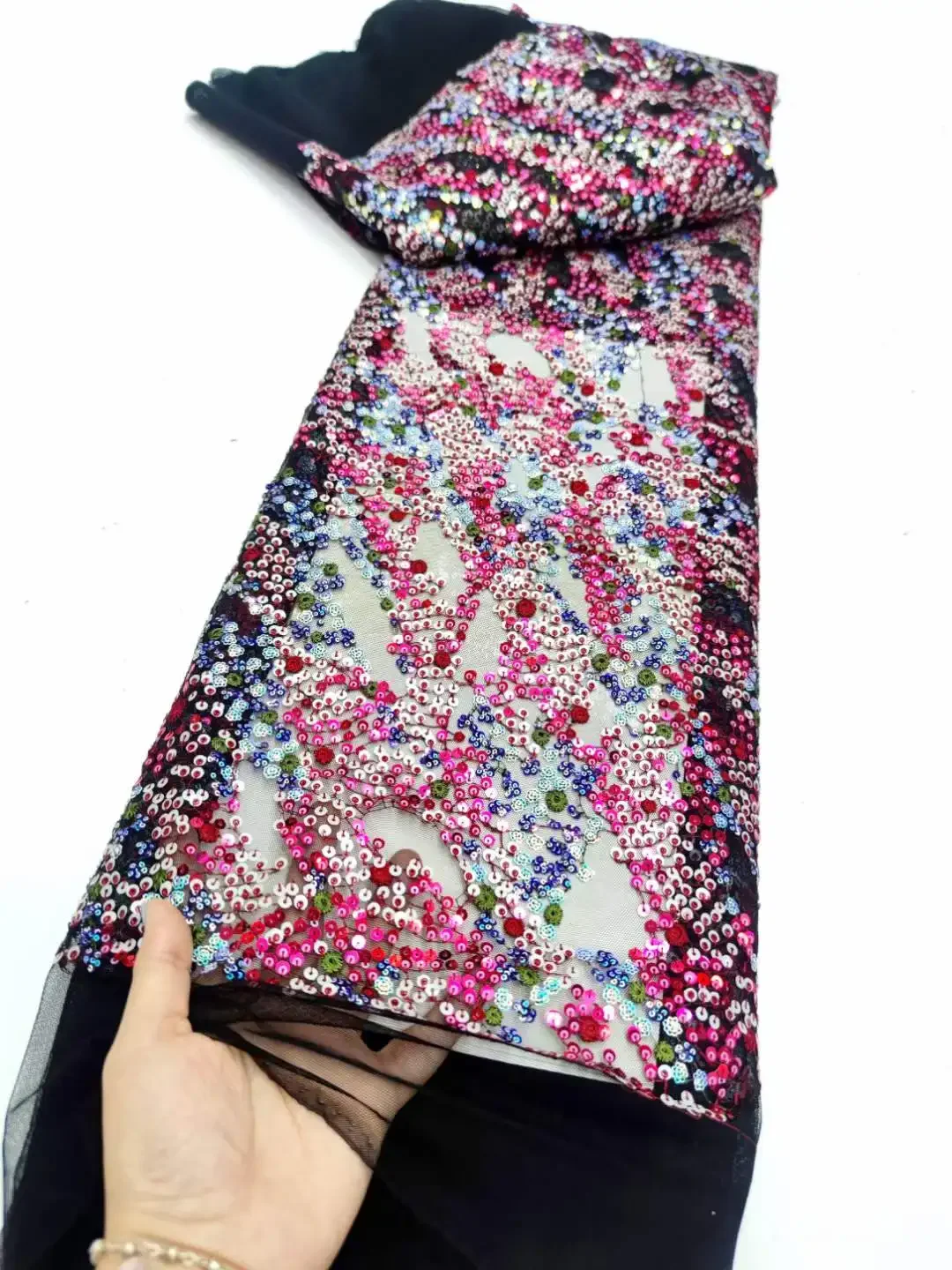 Красивая французская кружевная ткань с блестками африканские кружева идеально