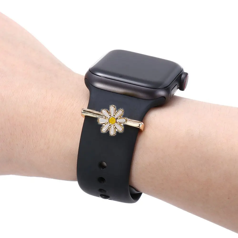 

Алмазное украшение, силиконовый ремешок для умных часов, металлические подвески, декоративное кольцо для Apple Watch, аксессуары для браслета ...