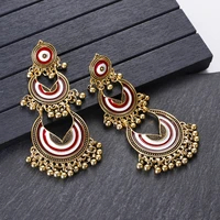 ethnic evil eye geometry alloy earrings pendientes womens wedding indian jewelry vintage retro earrings mujer bijoux