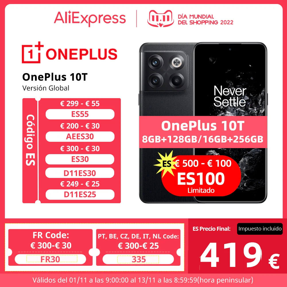 Cena Globalna Wersja OnePlus 10 T 10 T 5G Smartphone 8GB 128GB Snapdragon 8 + Gen 1 150W SUPERVOOC 4800mAh 16GB 256GB Telefon Komórkowy Movil Najtaniej Globalna Wersja OnePlus 10 T 10 T 5G Smartphone 8GB 128GB Snapdragon 8 + Gen 1 150W SUPERVOOC 4800mAh 16GB 256GB Telefon Komórkowy Movil