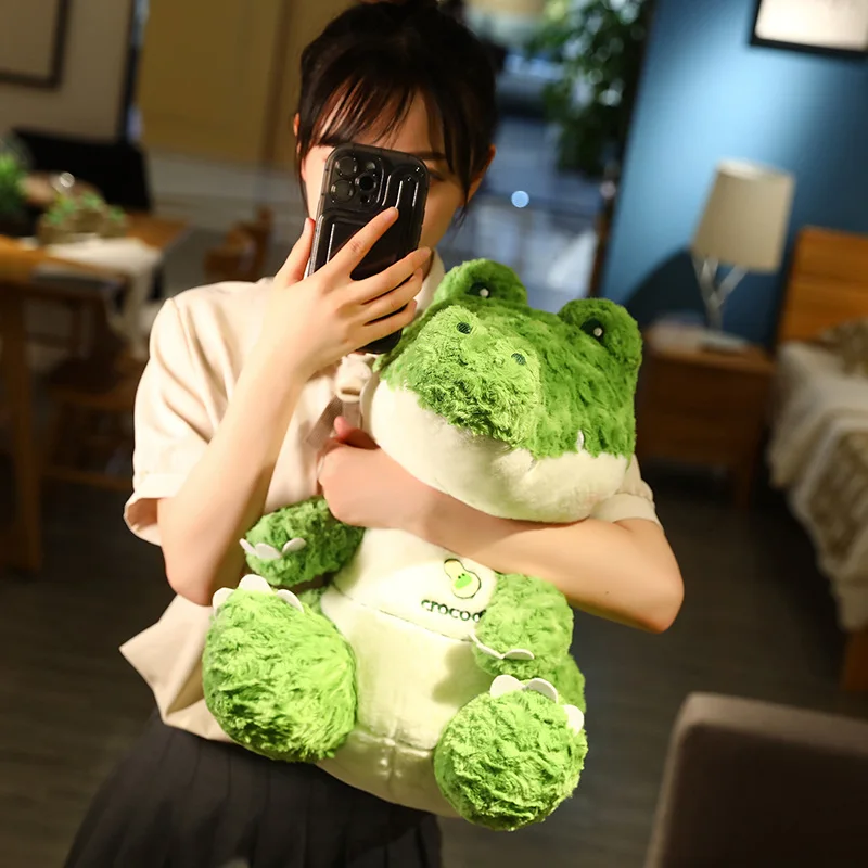 

45cm Cute Green Crocodile Plush Toys Soft Stuffed Cartoon Animals Kawaii Doll Baby Appease Toy for Children Friend Birthday Gift