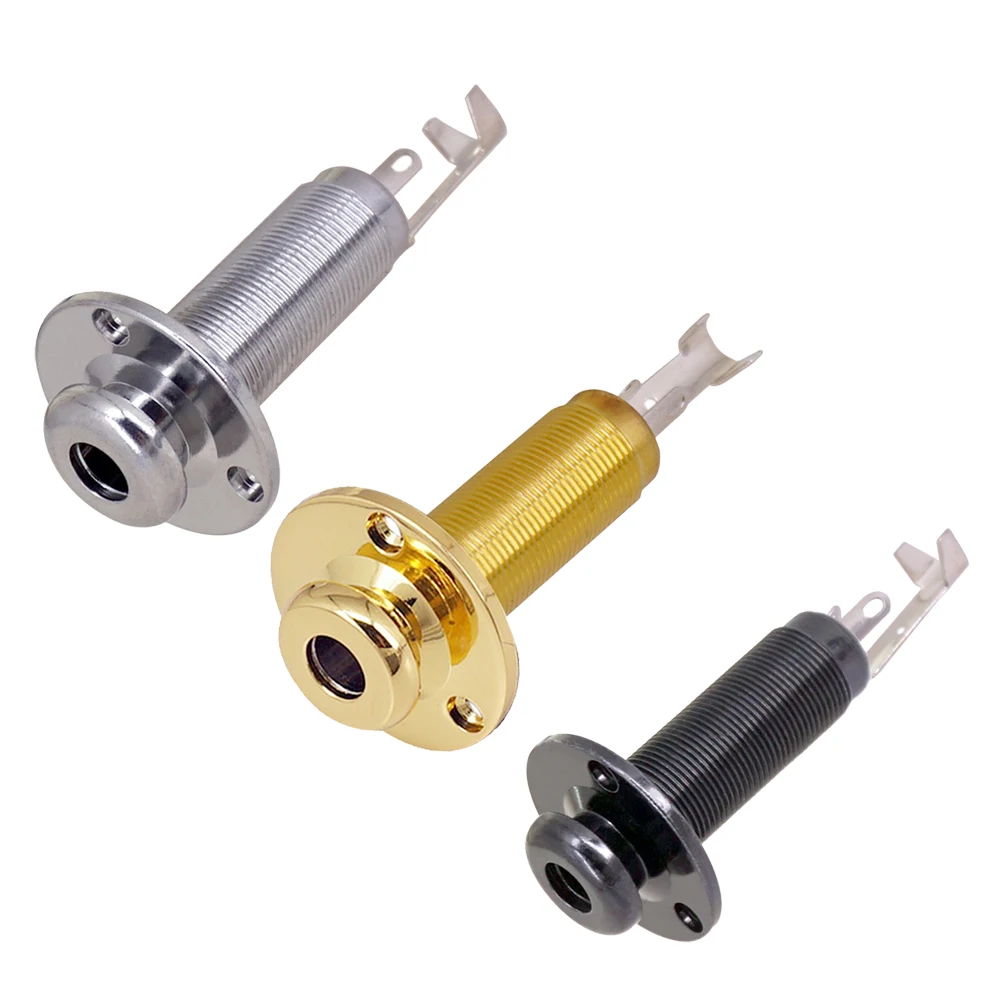 

Acoustic Electric Guitar Stereo End Pin Jacks Socket Plug 6.35mm 1/4 Inch Parts With Screws For Acoustic Electric Guitars
