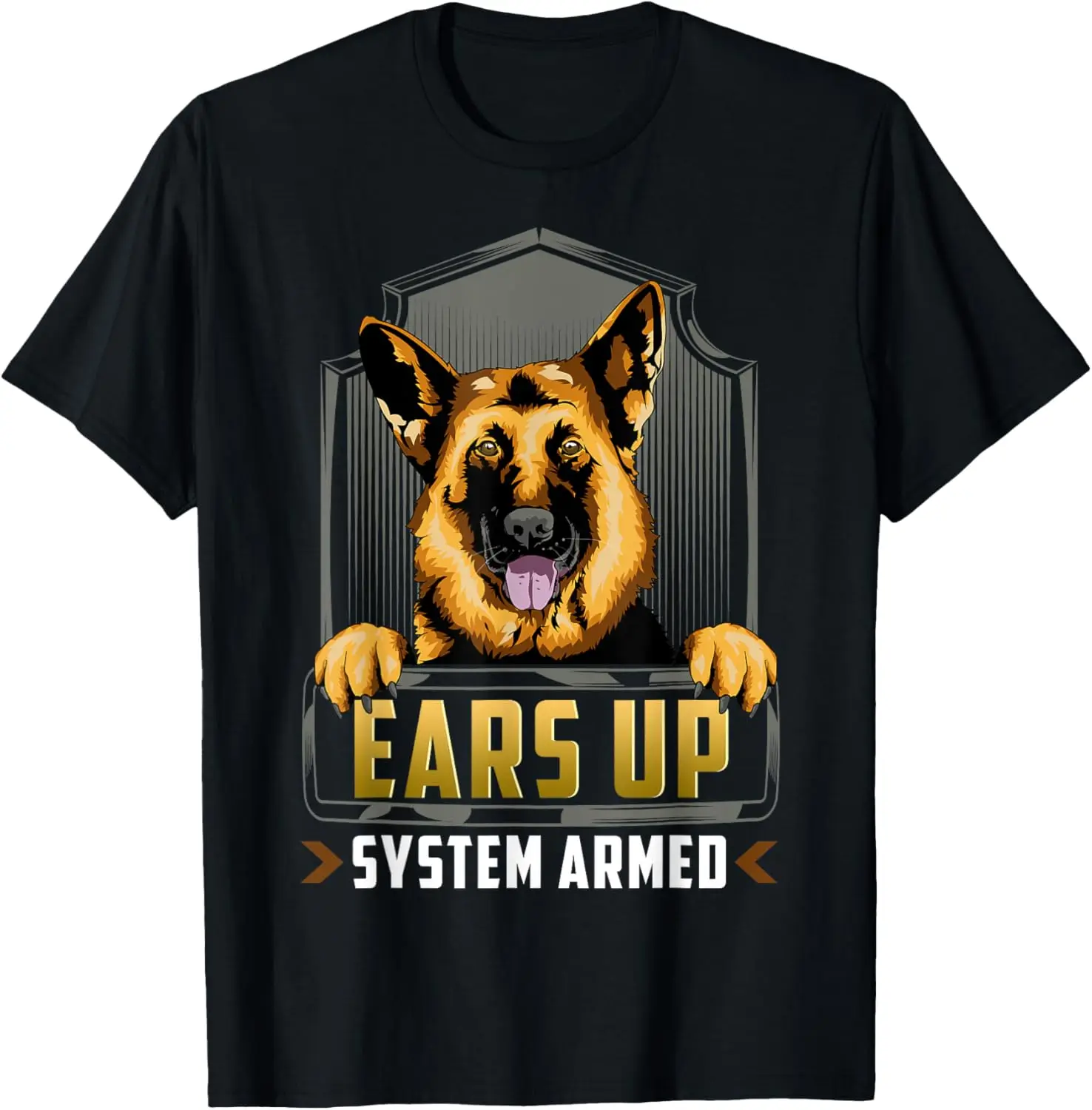 Футболка Ears Up System Armed K9 Police Dog с немецкой овчаркой