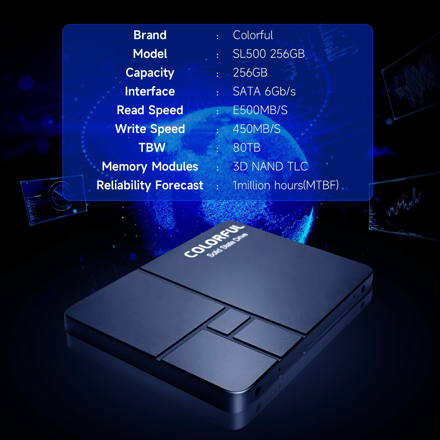 Colorful SL500 SATA III 3.0 6 Гбит/с 2 5 ''SSD 128 ГБ 256 512 1 ТБ 4 Внутренний твердотельный