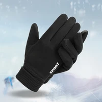 windproof cycling gloves bicycle riding suede bike glove thermal warm motorcycle winter autumn bicycle gloves