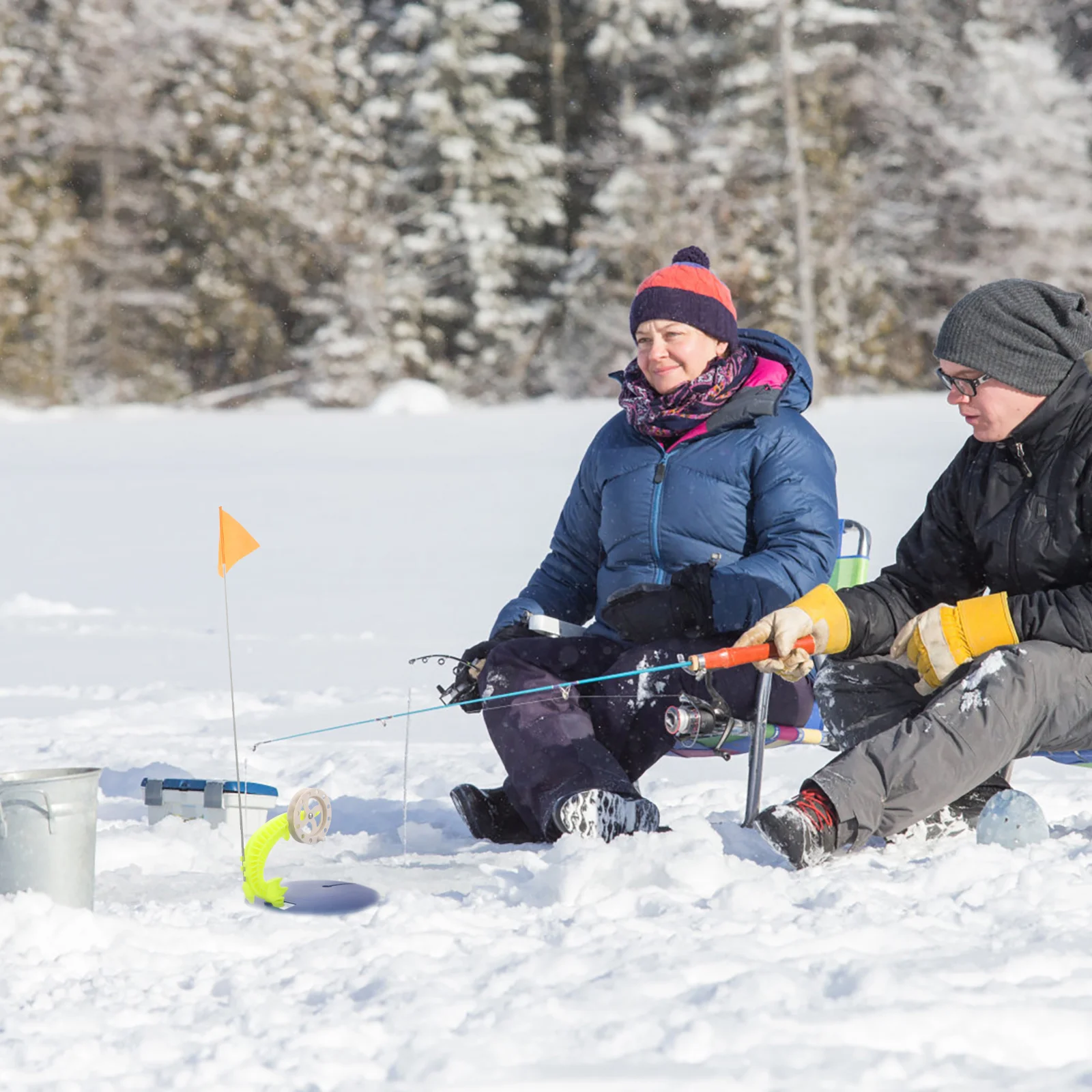 2 шт. зимний флаг для зимней рыбалки индикаторы ударов складные флаги рыболовки