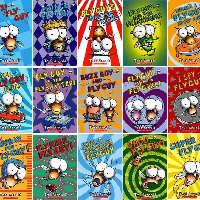 Фото 15 книг/набор, английские книги Usborne для детей, детские книжки с картинками, детские знаменитые истории, серия Fly Guy, забавная книга с историями для чтения №2