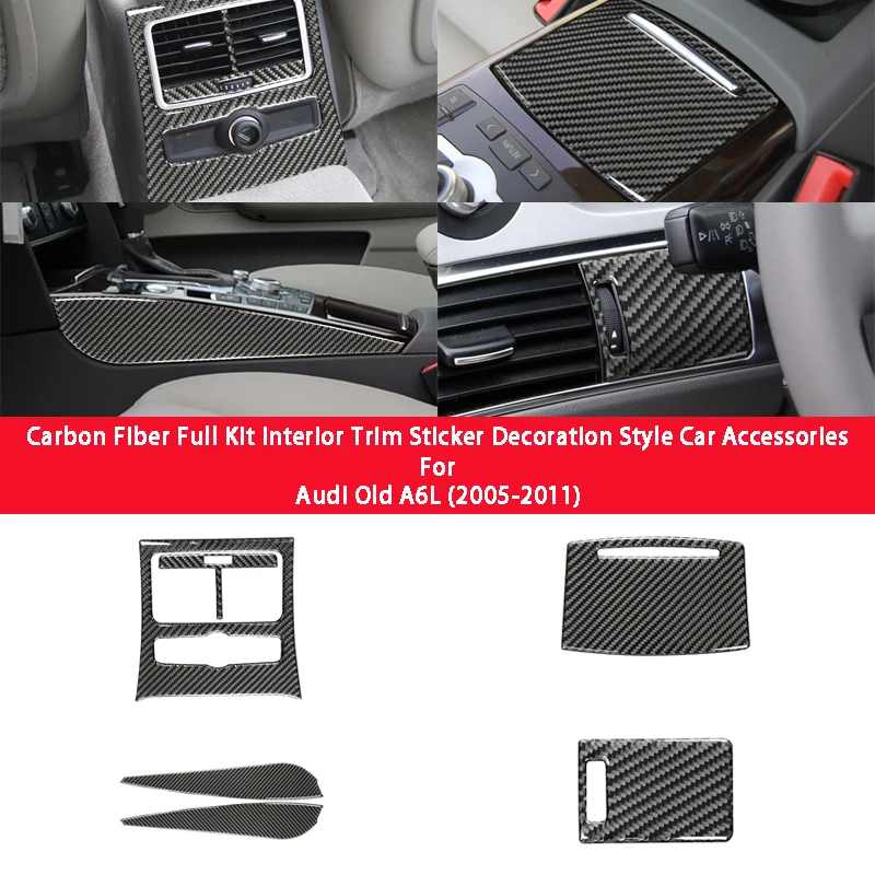 Купи Carbon Fiber Water Cup Gear Full Kit Interior Decoration Sticker Car Styling Accessories For Audi A6 2005-2011 Car Styling за 834 рублей в магазине AliExpress