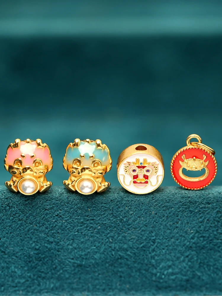 925 старинные посеребренные бусины со знаком зодиака дракон счастливые клецки