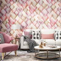 nordic red geometric diamond wallpaper 3d stereoscopic non woven living room bedroom sofa background shop wallpaper modern