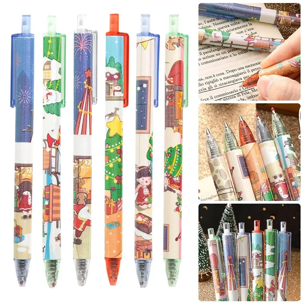 

Office Supplies Christmas Gift Students Santa Reindeer Snowmen Writing Tools Ballpoint Pen Signature Pen Gel Pen Set