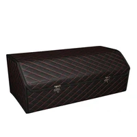 high quality elasticity durable waterproof folding pu leather car storage box for car trunk organizer storage box