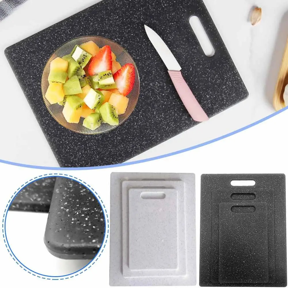 

1Pc Marble Appearance Style Plastic Cutting Board Anti-Slip Design TPR Kitchen Chopping Board Dishwasher Safe For Vegetable Meat