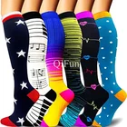 Носки компрессионные медицинские для мужчин и женщин, носки компрессионные для бега и диабетиков, варикозного расширения вен, чулки до колена, 20-30 мм рт. Ст.