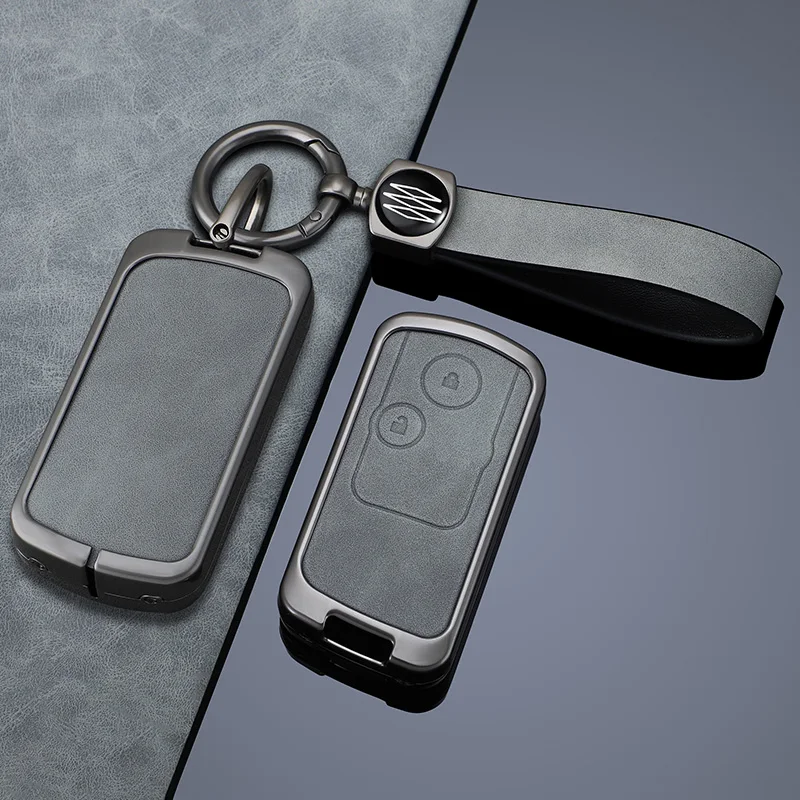 Чехол для автомобильного ключа из цинкового сплава + кожаный чехол Honda Fit Jazz Shuttle GP2