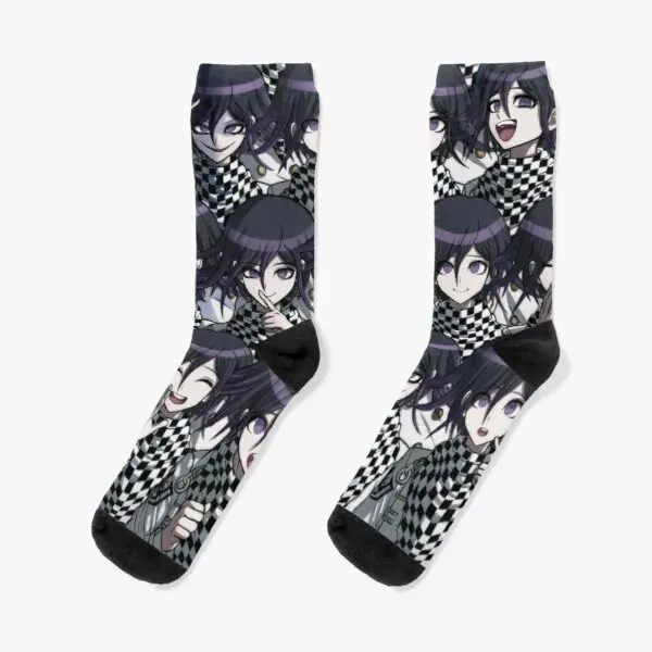 

Kokichi Oma круглые носки лучшие женские черные удобные короткие унисекс зимние Смешные Милые спортивные женские хлопковые мужские Носки с рису...
