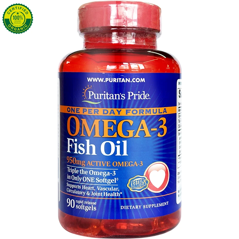 

Puritan's Pride Fish Oil Soft Capsules Imported From The United States 3 Times Deep Sea Fish Oil 1400mg 90 Capsules Omega-3