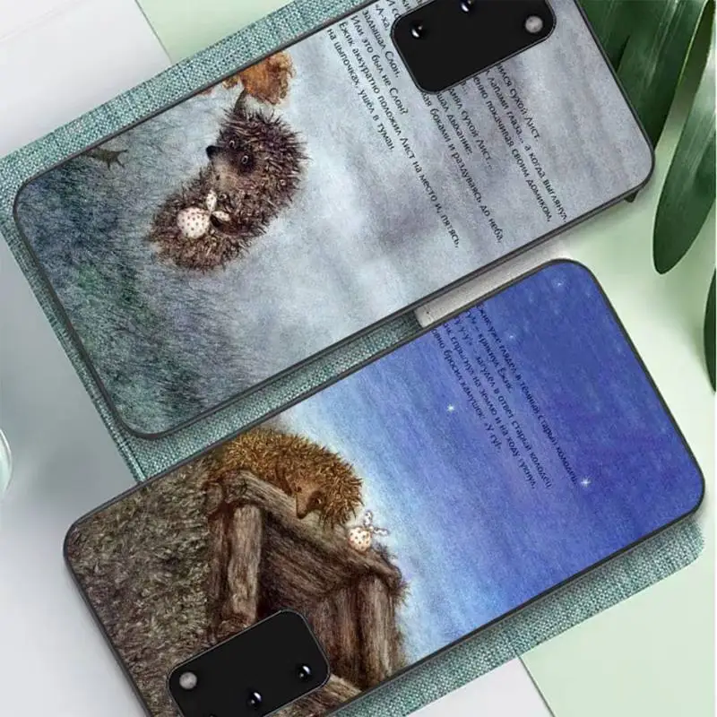 

Bright Hedgehog in the Fog Phone Case for Samsung S10 21 20 9 8 plus lite S20 UlTRA 7edge