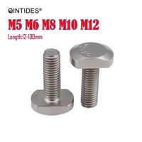 1050pcs m5 m6 m8 m10 m12 length 12 100mm bolts for t slot stainless steel t bolt t screw square bolts t head screw t bolt