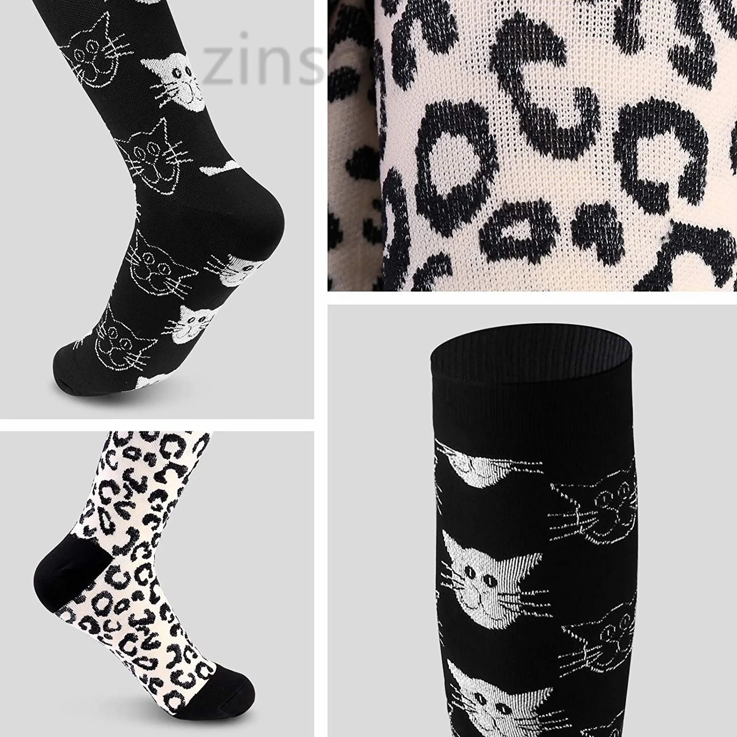 Носки женские компрессионные до колена носки для спорта и бега с большим