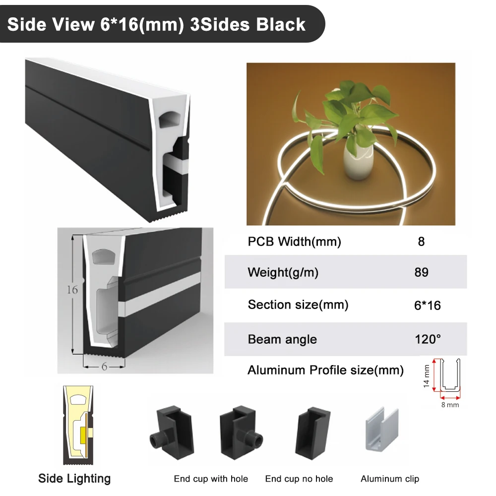 LMODA Гибкая светодиодная неоновая трубка из силикона