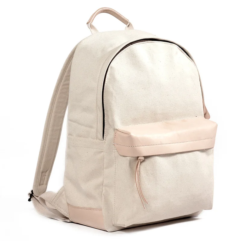 

MUCHUAN Europe Fashion Pure Cotton Canvas Leather Backpacks 14" Laptop Waterproof Daypacks Large Capacity Men Rucksacks Retro